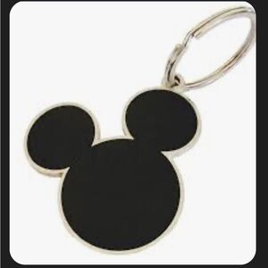 Disney • Silver & Black • Mickey Mouse • Keychain/fob/backpack/purse charm • GUC